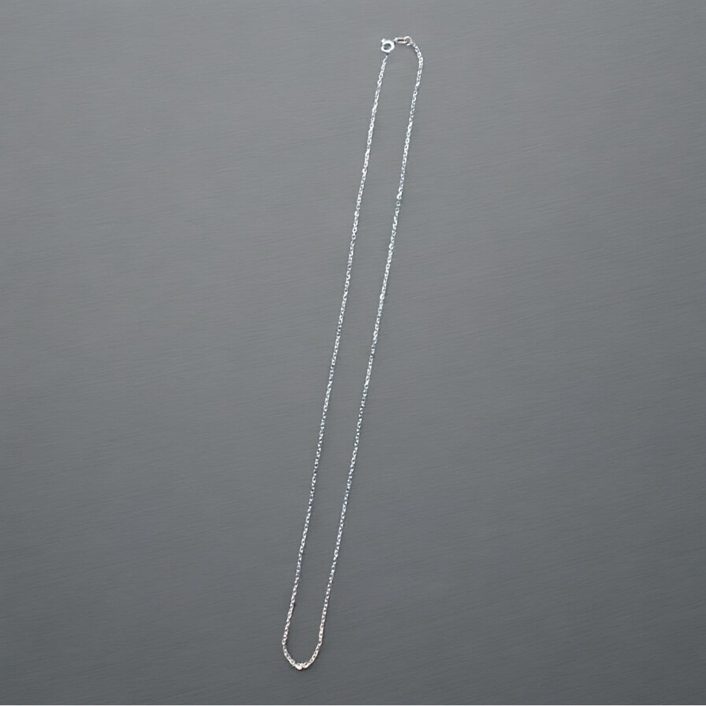 14K White Gold Cable Link Fine Chain Necklace 1.3mm 18” RGI